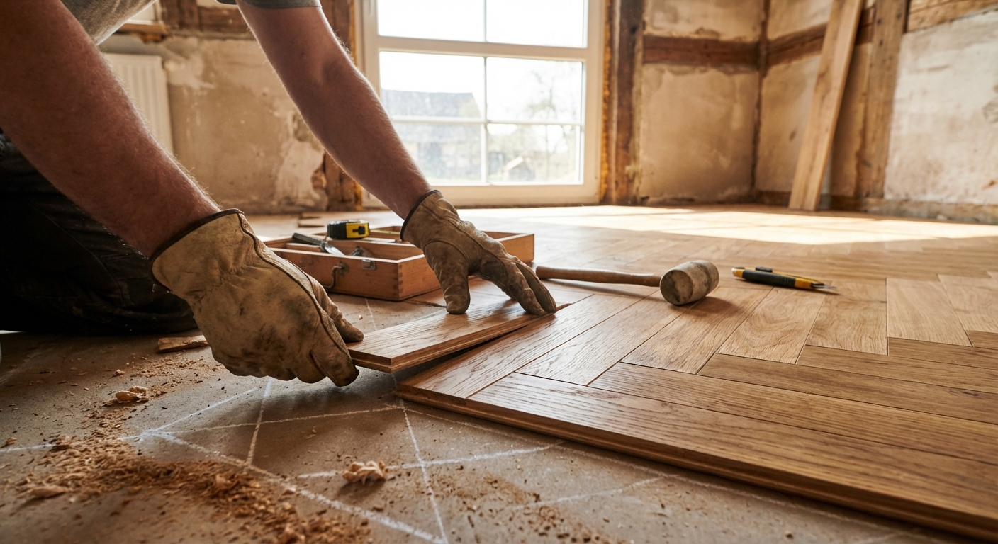 Układanie podłóg - parkiet, panele